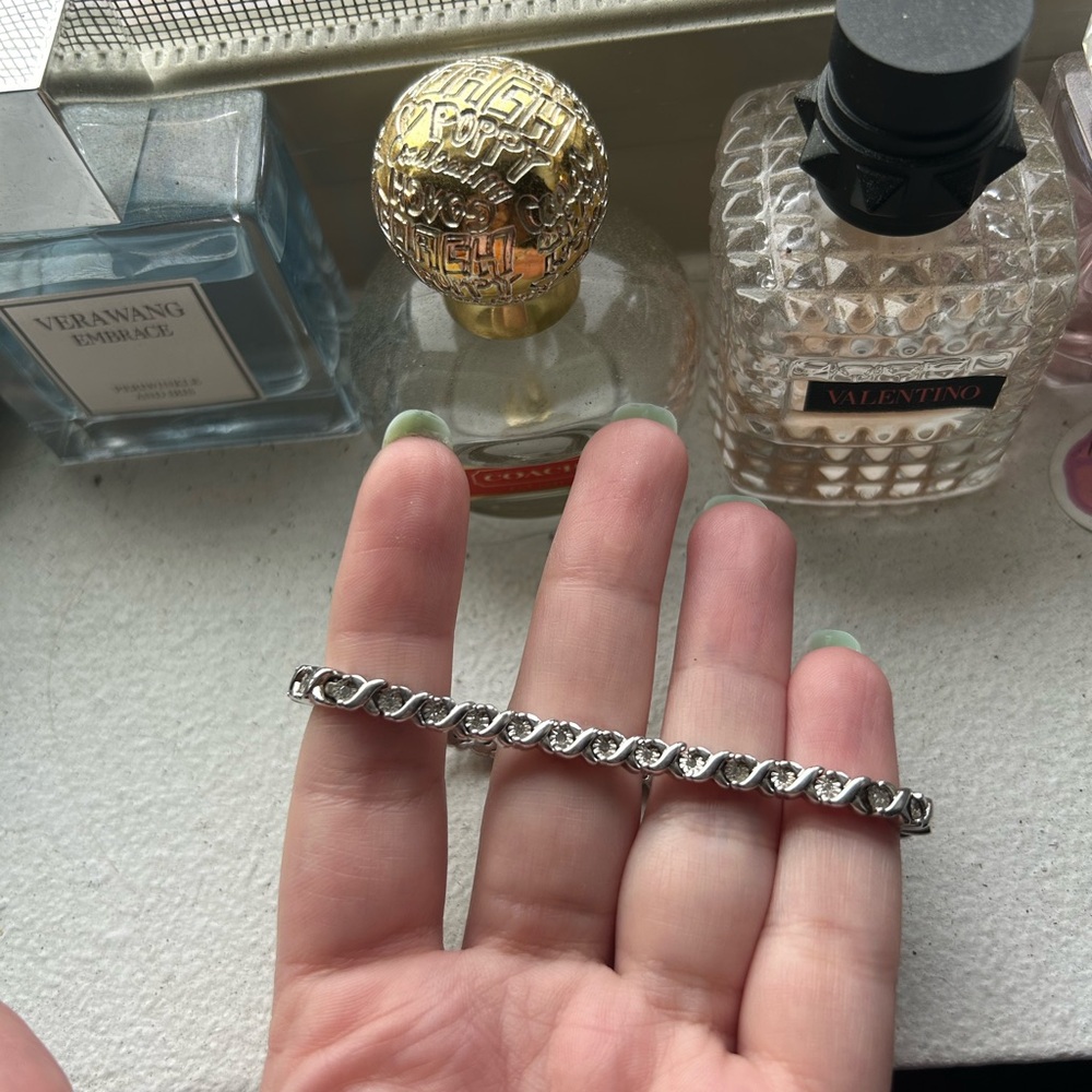 Sterling silver tennis bracelet